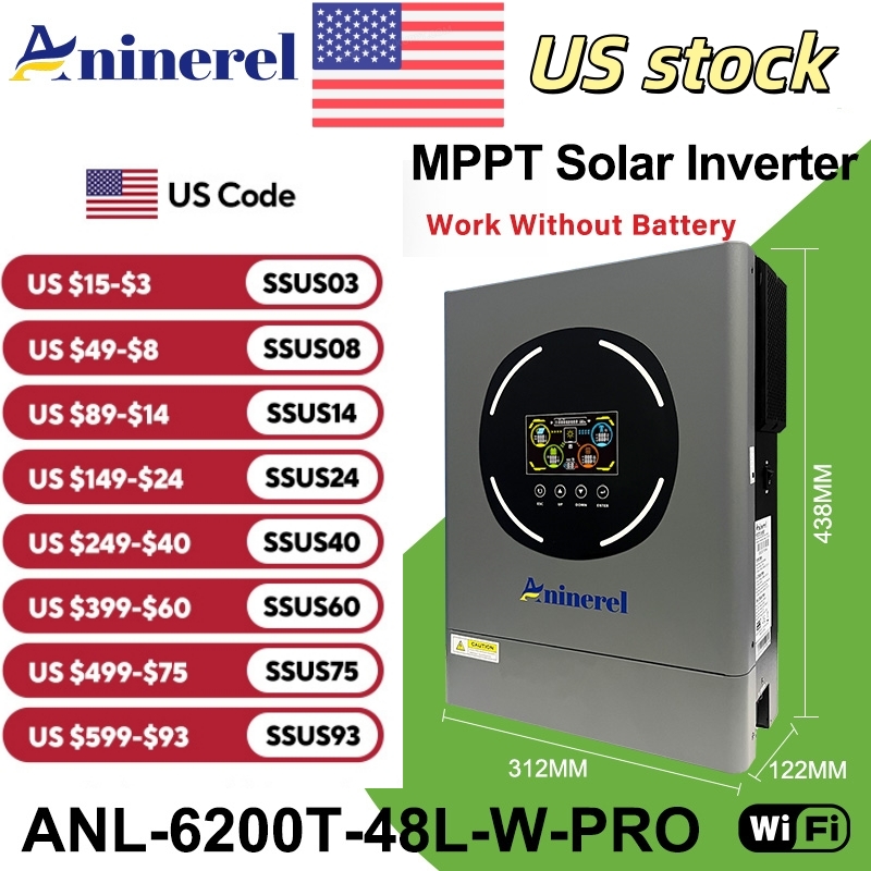 Drone Solar Charger - Aninerel 6.2KW 48V Hibrit Güneş İnvertörü