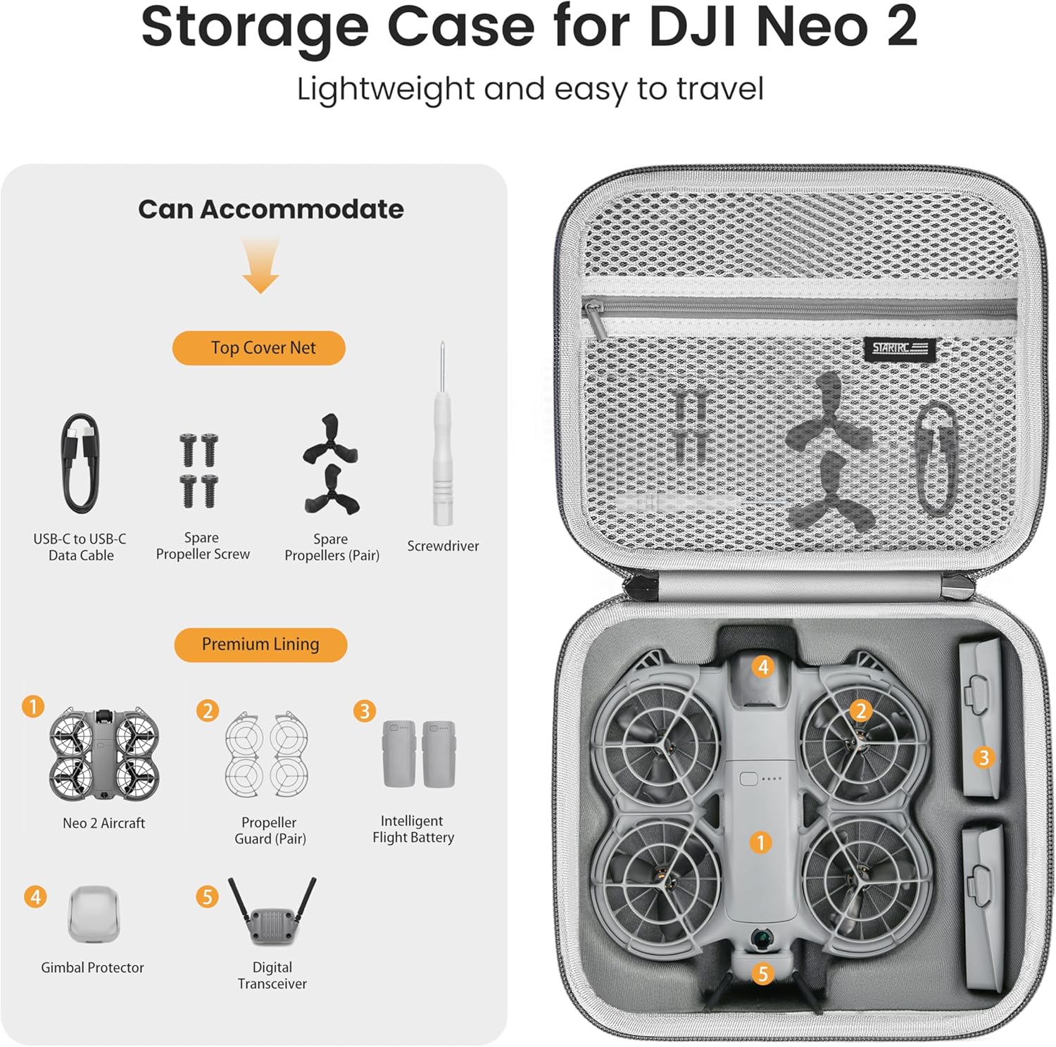 STARTRC Neo 2 Taşınabilir PU O - Drone Carrying Case incelemesi ve fiyatı