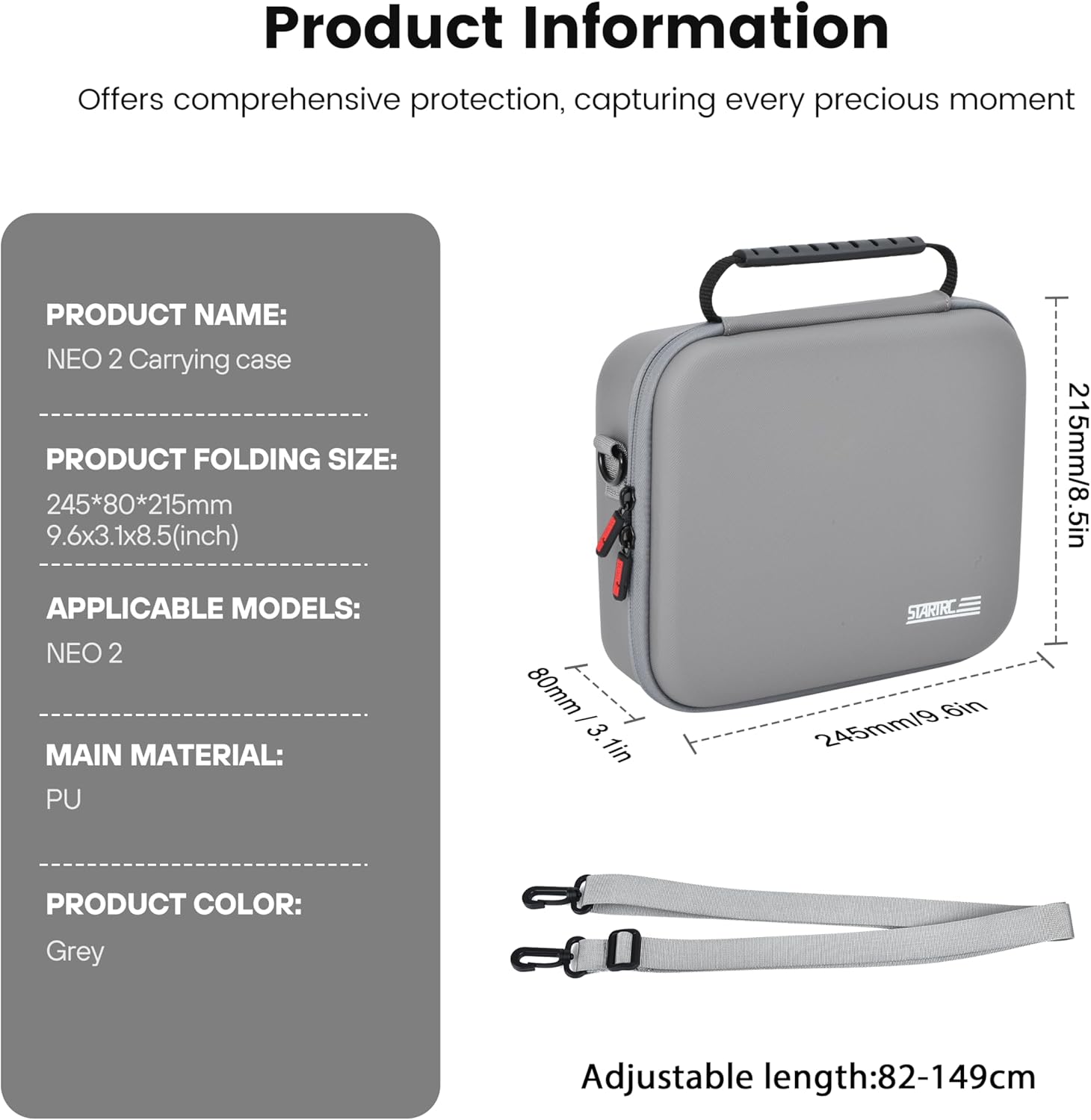 STARTRC Neo 2 Taşınabilir PU O - Drone Carrying Case incelemesi ve fiyatı