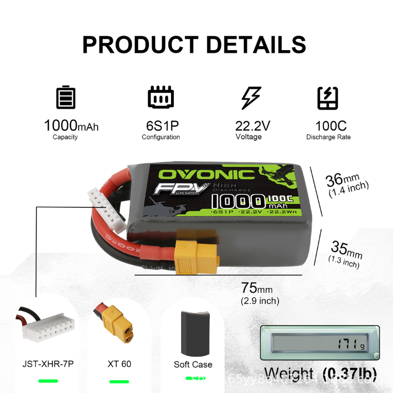 2 adet OVONIC 1000mAh 100C 22. - Drone Power Bank incelemesi ve fiyatı